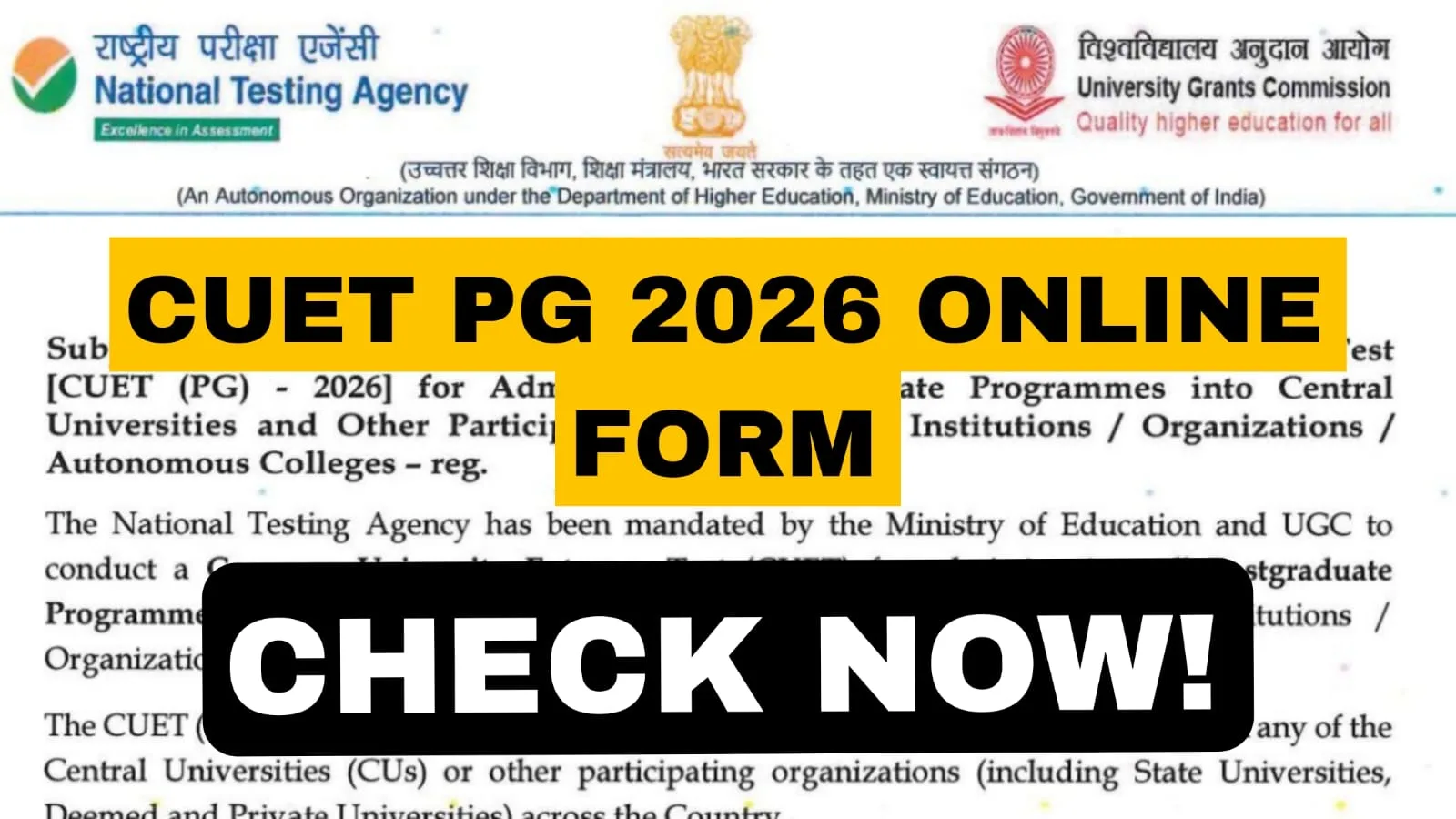 CUET PG 2026 Online Form